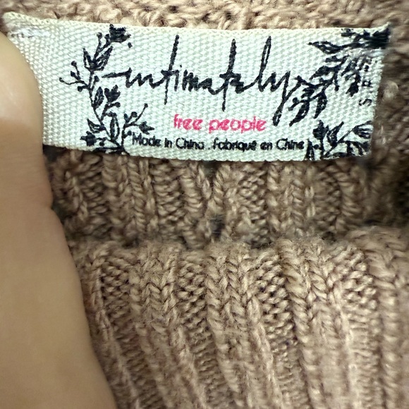 Free People Ribbed Cowl Neck Sweater in Brown - Picture 4 of 4